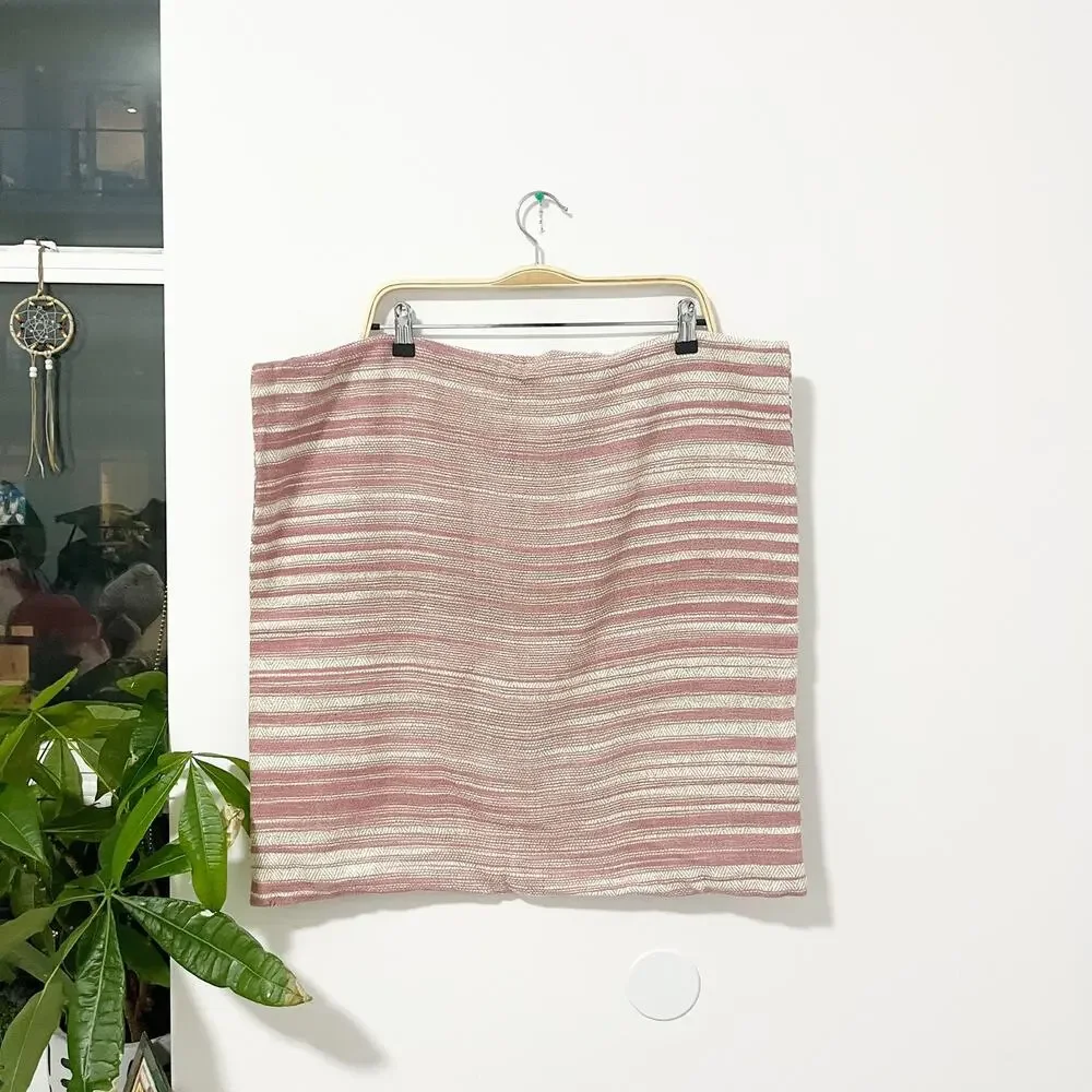 West Elm Pink Woven Sham Pillow Cover
